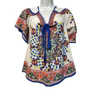 flying tomato cold shoulder kimono tunic blouse S